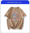 ユニセックスピュアコットン漫画プリント半袖Tシャツ<F-5115>