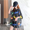 オシャレ度満点 プリント カジュアル Tシャツ カットソー＜F-3344＞