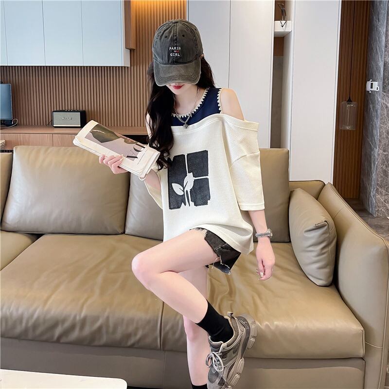 好感度100％ ラウンドネック キュート 半袖 Tシャツ ＜F-8628＞