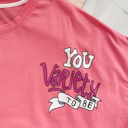 新商品 プリント ファッション ゆったり 全4色 半袖 Tシャツ＜F-11443＞
