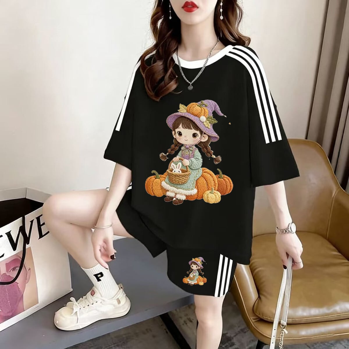 リラックス シンプル Tシャツ＋パンツ セットアップ F-13237
