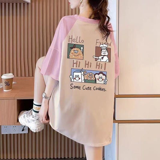 話題沸騰中 プリント 4色選択可 Tシャツ カットソー＜F-8276＞