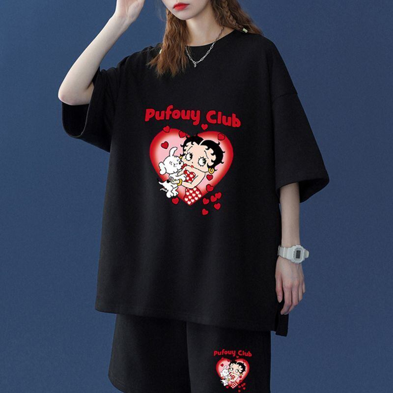 【半額！期間限定！！】早い者勝ち大人可愛い  半袖Ｔシャツⅹパンツセット全4色 F-6579