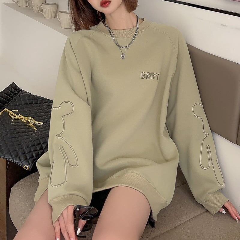 女子マスト刺ロゴ厚手スウェット全4色＜F-4478＞