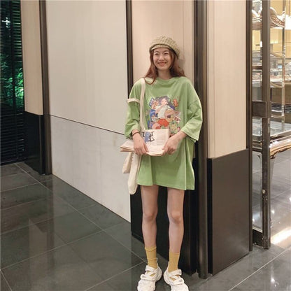 ルーズ   オシャレ度満点 Tシャツ カットソー＜F-3459＞