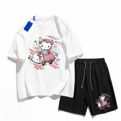 男女兼用 大注目 組み合わせやすい 半袖 Tシャツ＋パンツ セットアップ F-13167