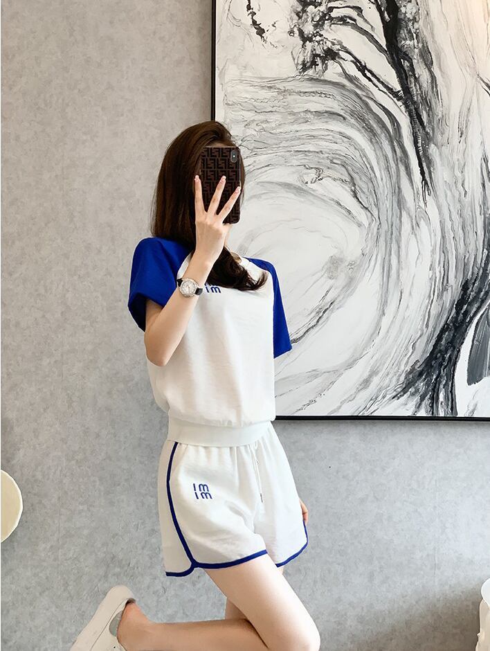 好感度UP カジュアル 絶対欲しい 全2色 半袖 Tシャツ ショートパンツ セットアップ ＜F-8938＞