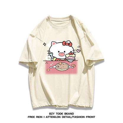 男女兼用 シンプル 快適 プリント Tシャツ F-13293