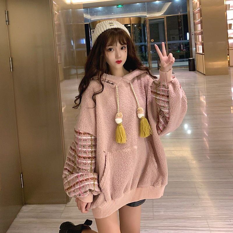 【裏起毛】   女子マスト厚手ボアパーカ