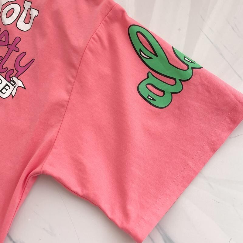 新商品 プリント ファッション ゆったり 全4色 半袖 Tシャツ＜F-11443＞