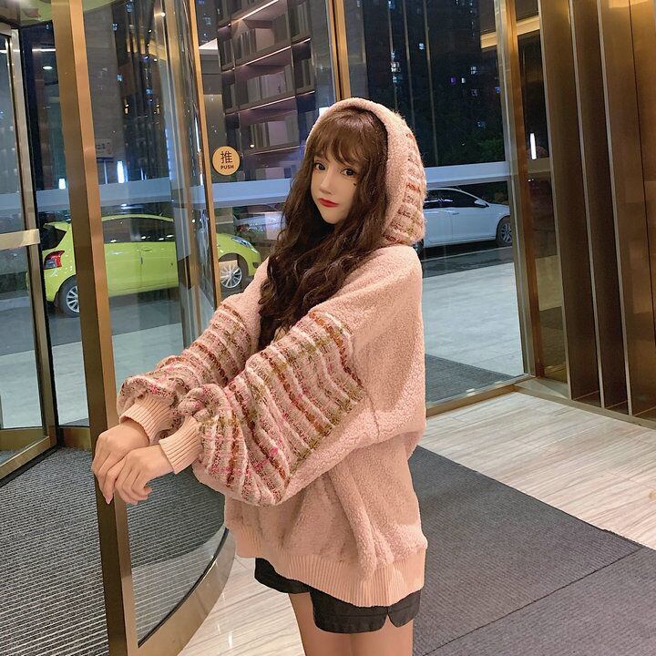 【裏起毛】   女子マスト厚手ボアパーカ