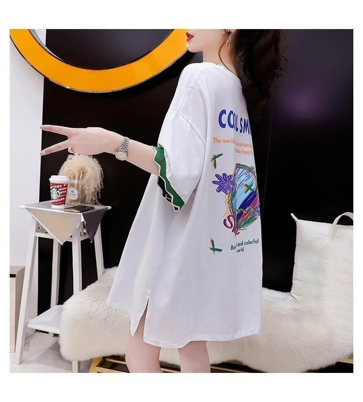 アルファベット   ドロップショルダー ゆったり＜F-2888＞