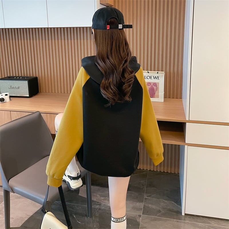 韓国系グラフィックプリントパーカー二色あり＜F-4083＞