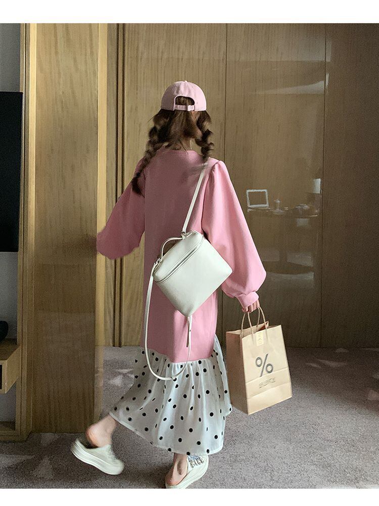 【半額！期間限定！！】超人気 オシャレ 都市ファッショ デザイン ファッション感満々 切り替え ワンピースF-9700