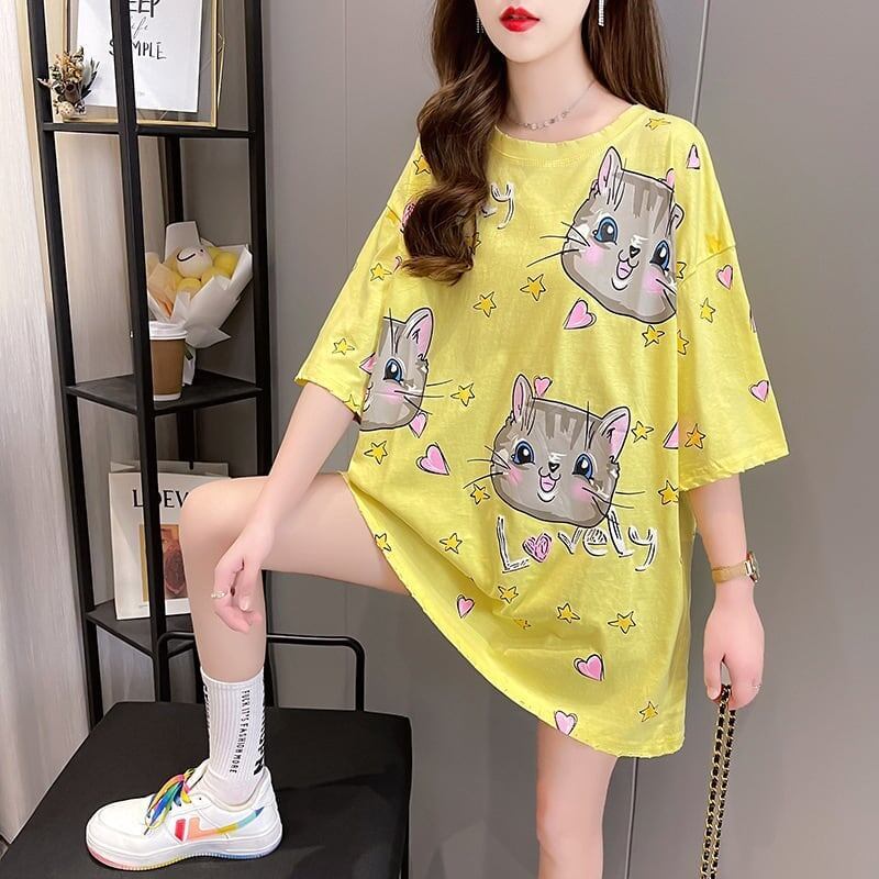 オシャレ度満点   一目惚れ Tシャツ カットソー＜F-3482＞
