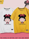 男女兼用 かわいい プリント 半袖 Tシャツ F-13602