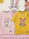 男女兼用 人気上昇中 プリント 半袖 Tシャツ F-13599