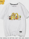 男女兼用 合わせやすい プリント 半袖 Tシャツ F-13603