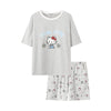 ゆったり Tシャツ+ショートパンツ パジャマセット C-50061